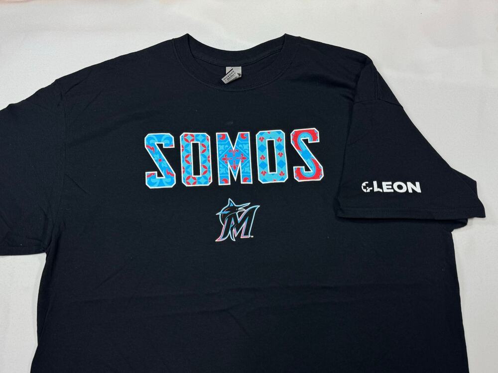 Miami Marlins Somos Concert MLB Baseball Shirt Size XL Black